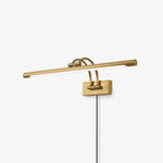 Load image into Gallery viewer, Linear Vanity Brass Plug-In Wall Light - product image 1