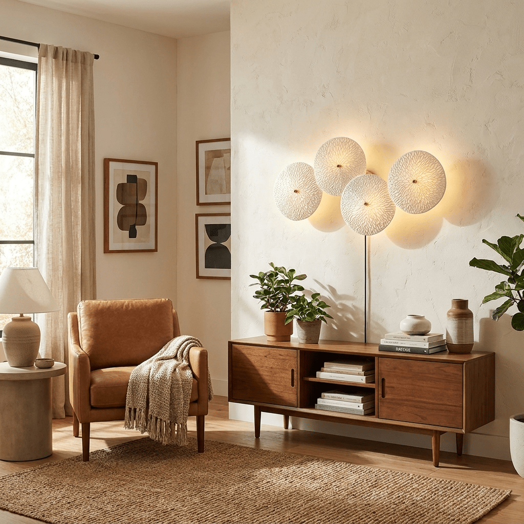 Lotus Petal Ceramic Plug-In Wall Light - product image 2