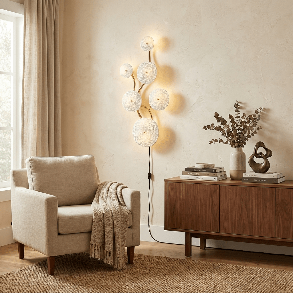Lotus Petal Ceramic Plug-In Wall Light - product image 4