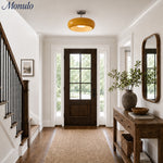 Load image into Gallery viewer, Retro Brass Bauhaus Glass Disc Ceiling Lamp