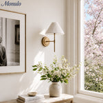 Load image into Gallery viewer, Blossine Elegant Bronze &amp; Linen Wall Sconce – Classic Design for Bedroom &amp; Hallway
