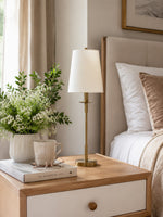 Load image into Gallery viewer, Rowan Linen Iron Table Lamp - Elegant Traditional Bedside Lighting