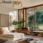 Load image into Gallery viewer, Kalvora Modern Retro Ceiling Lamp with Sculptural Shade - Ideal for Bedroom or Living Room