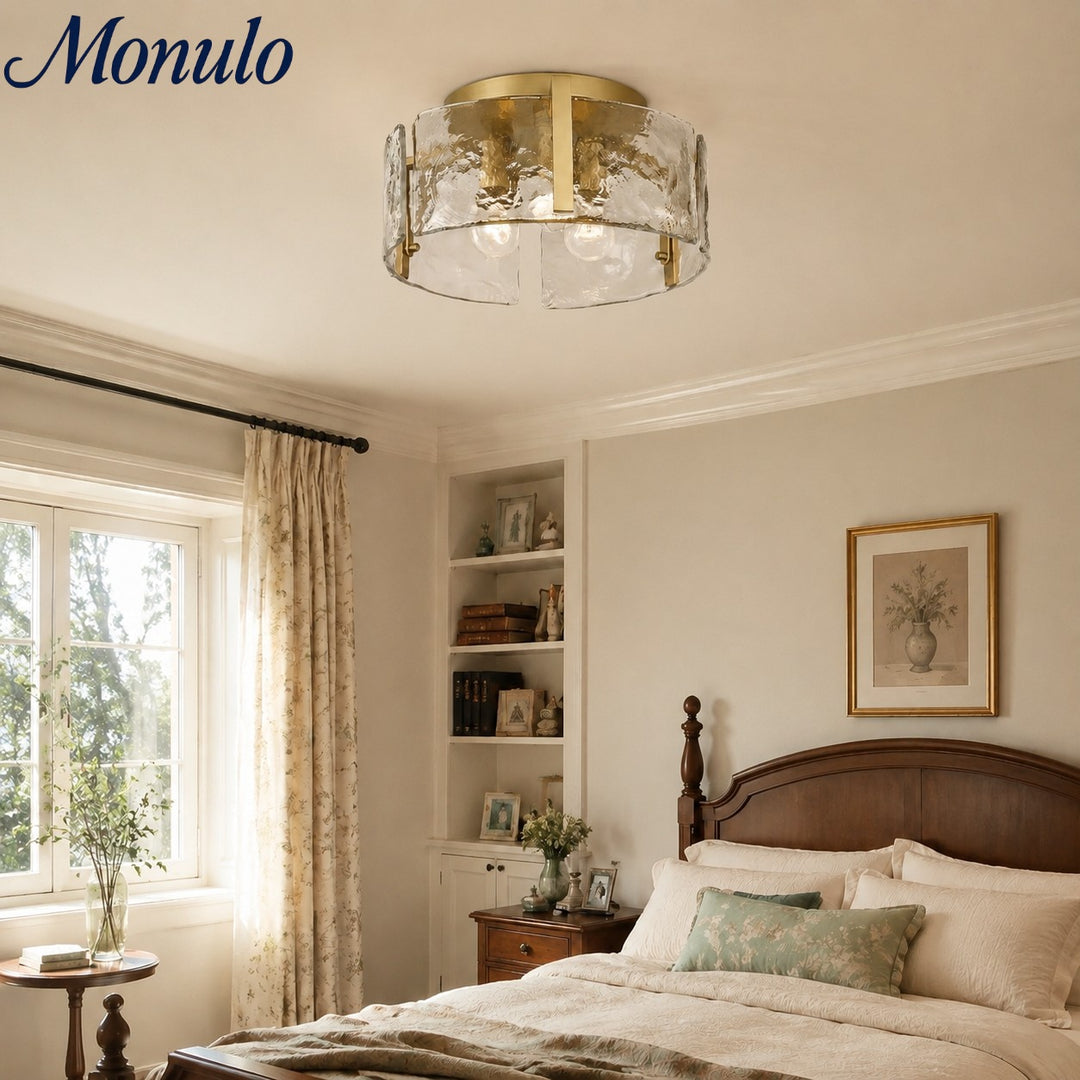 Kalvora Modern Retro Ceiling Lamp with Sculptural Shade - Ideal for Bedroom or Living Room