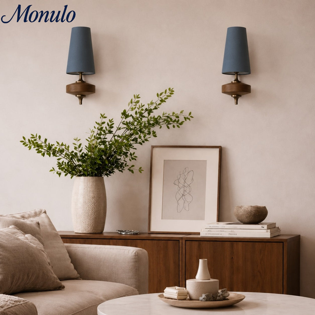 Rowan Retro Fabric Shade Wall Sconce – Classic Fabric Lighting For Bedroom