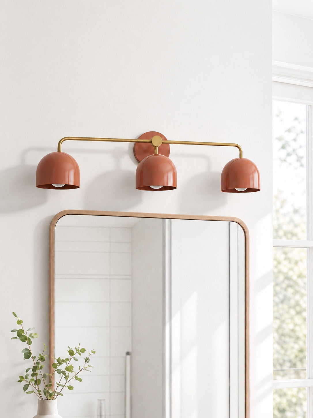 Meito Dome Farmhouse Vanity Wall Sconce – Rustic Bathroom colorful Vanity Light Fixture