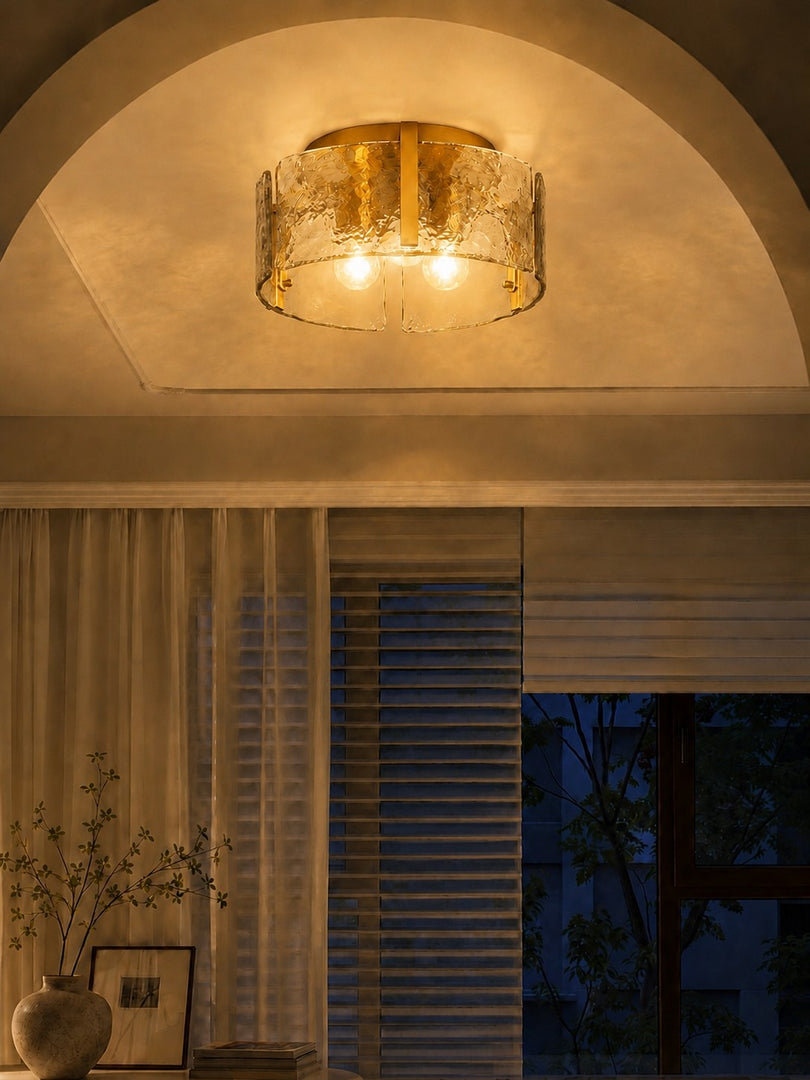 Kalvora Modern Retro Ceiling Lamp with Sculptural Shade - Ideal for Bedroom or Living Room