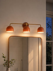 Meito Dome Farmhouse Vanity Wall Sconce – Rustic Bathroom colorful Vanity Light Fixture