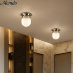 Cargar imagen en el visor de la Galería, Lámpara de doble función de cristal opalino: elegante luminaria para techo y pared para hogares modernos.