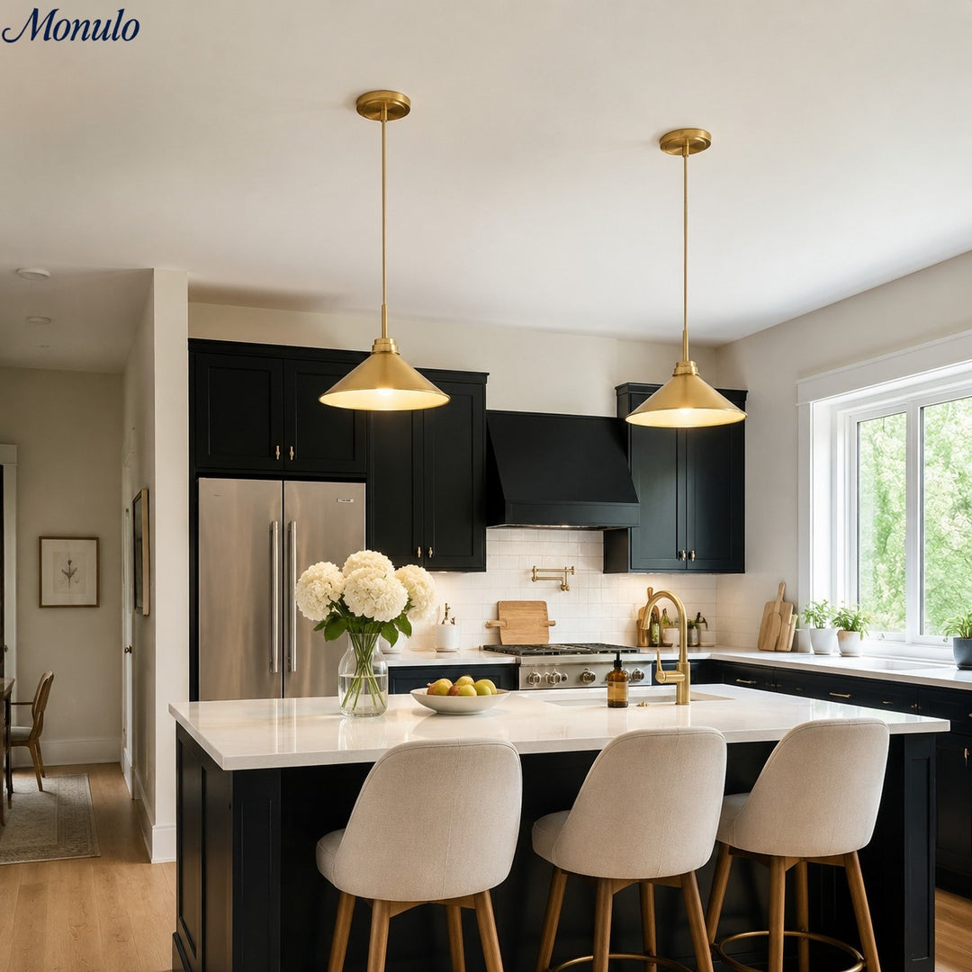 Aurenza Modern Farmhouse Kegelförmige Pendelleuchte – Dimmbares Küchen- und Eingangsbeleuchtung
