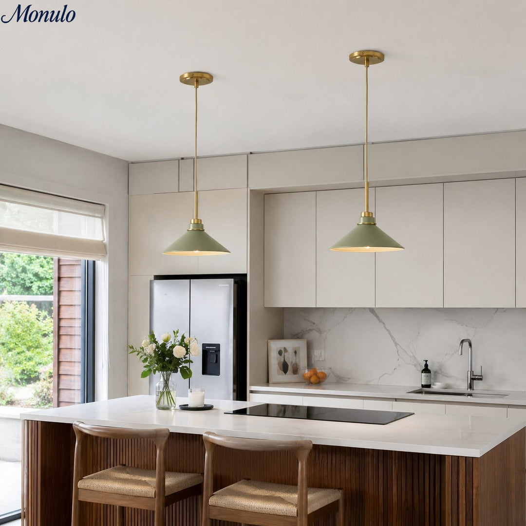 Aurenza Modern Farmhouse Kegelförmige Pendelleuchte – Dimmbares Küchen- und Eingangsbeleuchtung