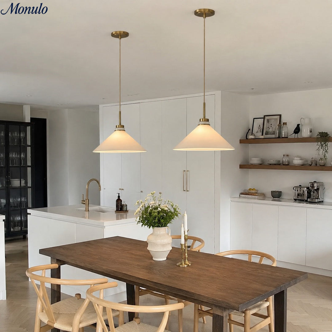 Aurenza Modern Farmhouse Kegelförmige Pendelleuchte – Dimmbares Küchen- und Eingangsbeleuchtung