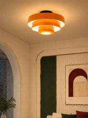 Malero Three Tier Sculptural Ceiling Lamp in Bauhaus Style for Living Room and Bedroom