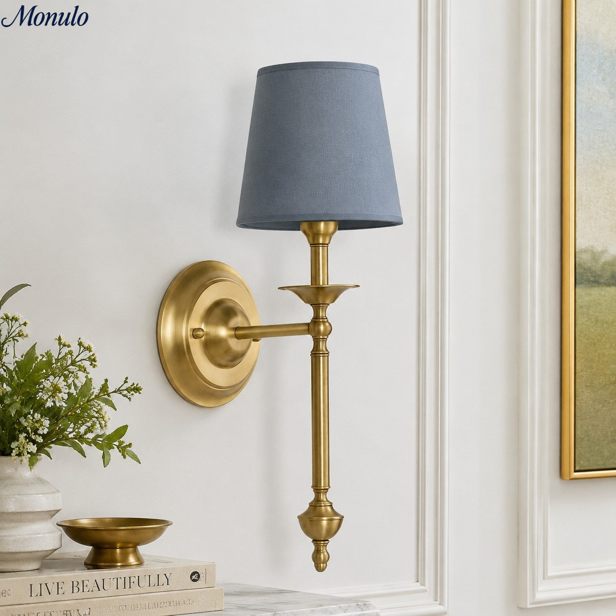 Rowan Fabric Shade Wall Sconce in Antique Copper - Vintage Luxury Light for Interiors