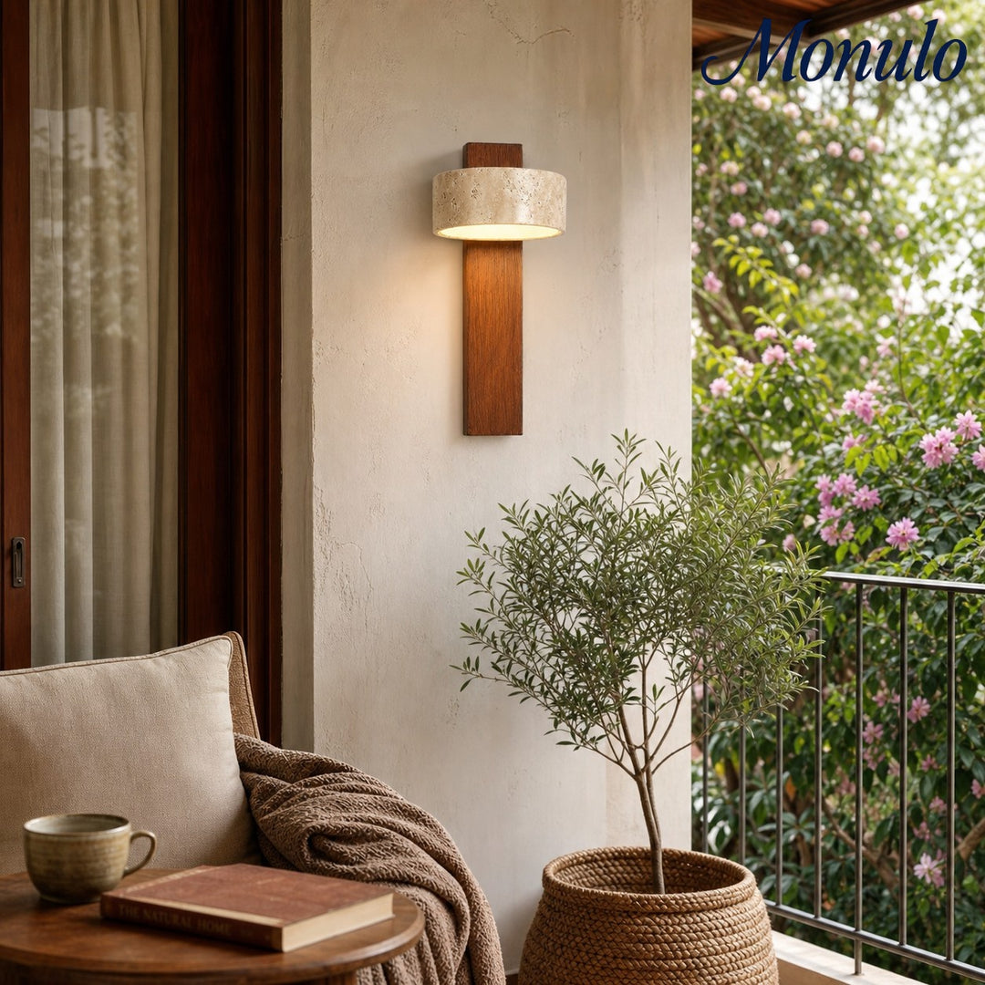 Nordic Travertine Rotatable Wall Lamp