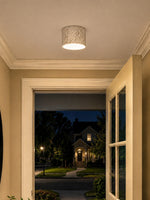 Load image into Gallery viewer, Cylindrical Travertine Lamp - LED Wabi Sabi Ceiling Light for Modern Homes