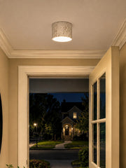 Cylindrical Travertine Lamp - LED Wabi Sabi Ceiling Light for Modern Homes