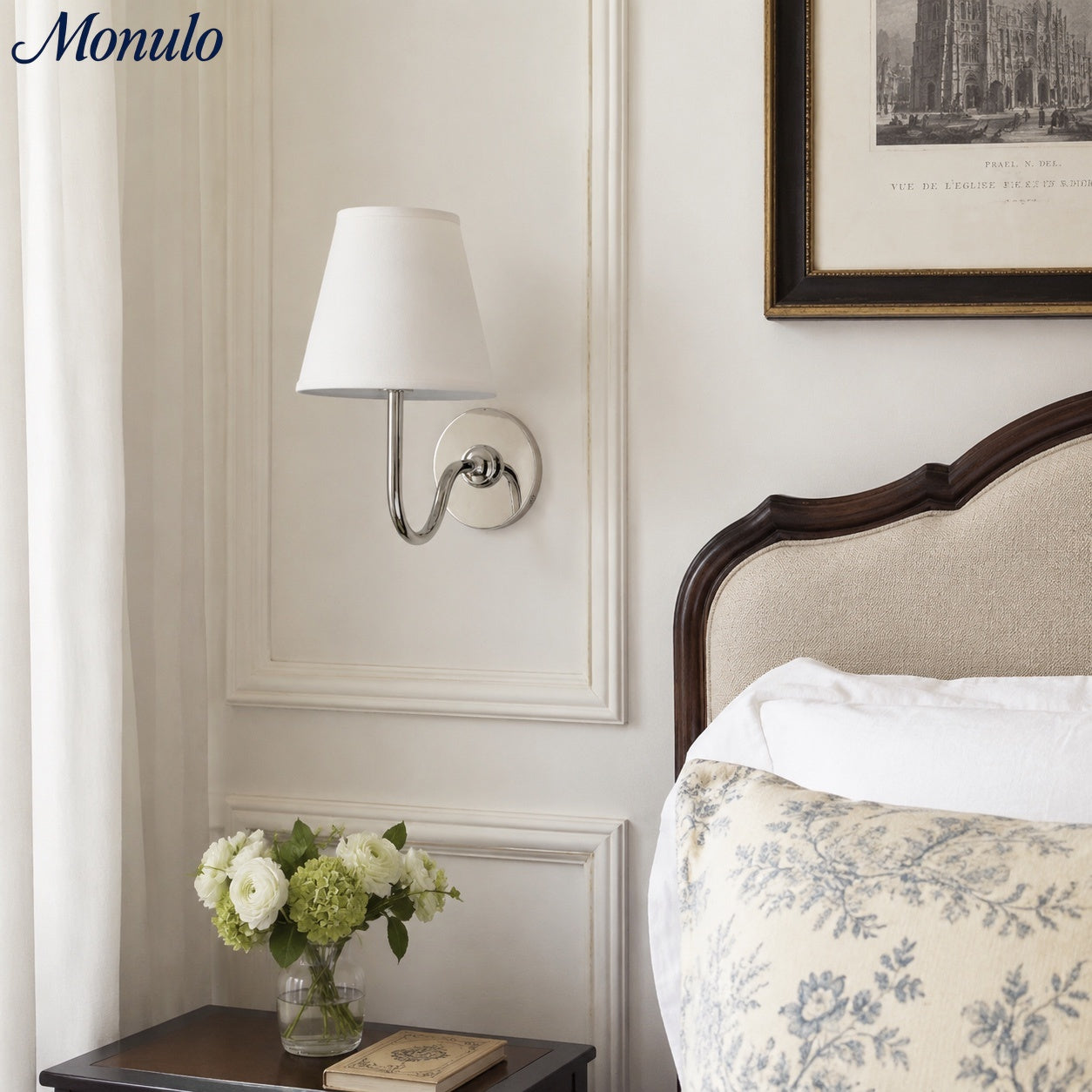 Luvora Fabric Shade Wall Sconce with Drum Shade - Classic Pleated Sconce Light
