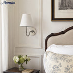 Charger l'image dans la visionneuse de galerie, Applique murale en tissu Luvora avec abat-jour tambour - Applique plissée classique