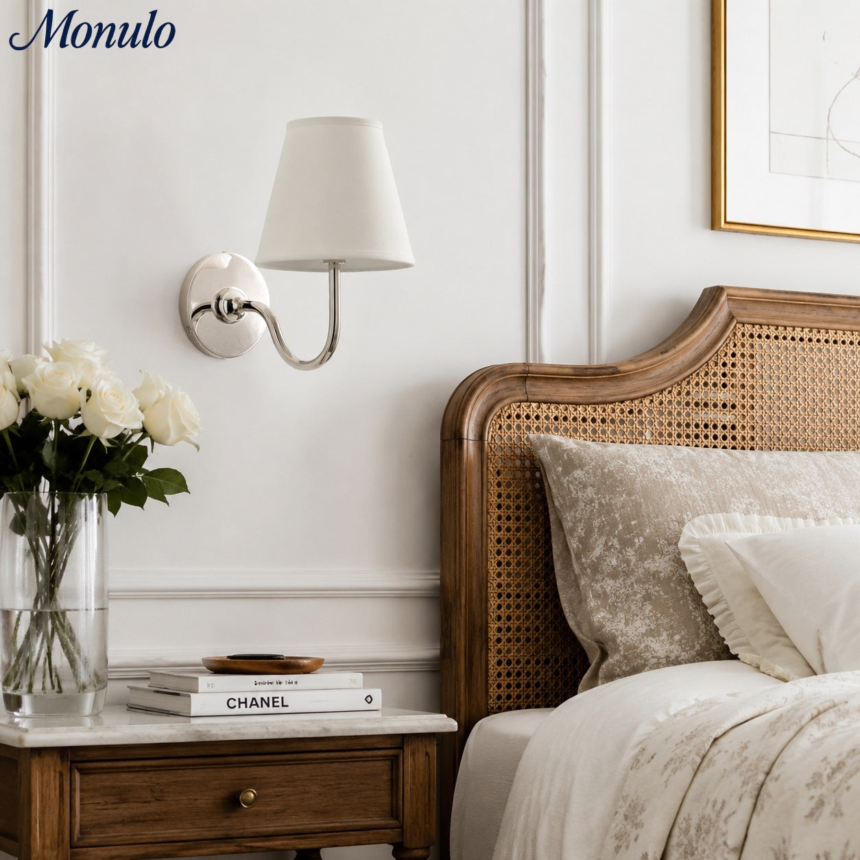 Luvora Fabric Shade Wall Sconce with Drum Shade - Classic Pleated Sconce Light