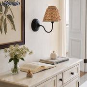 Solmire Contemporary Fabric Wall Sconce Fabric Metal Wall Light for Bedroom and Hallway Study Room