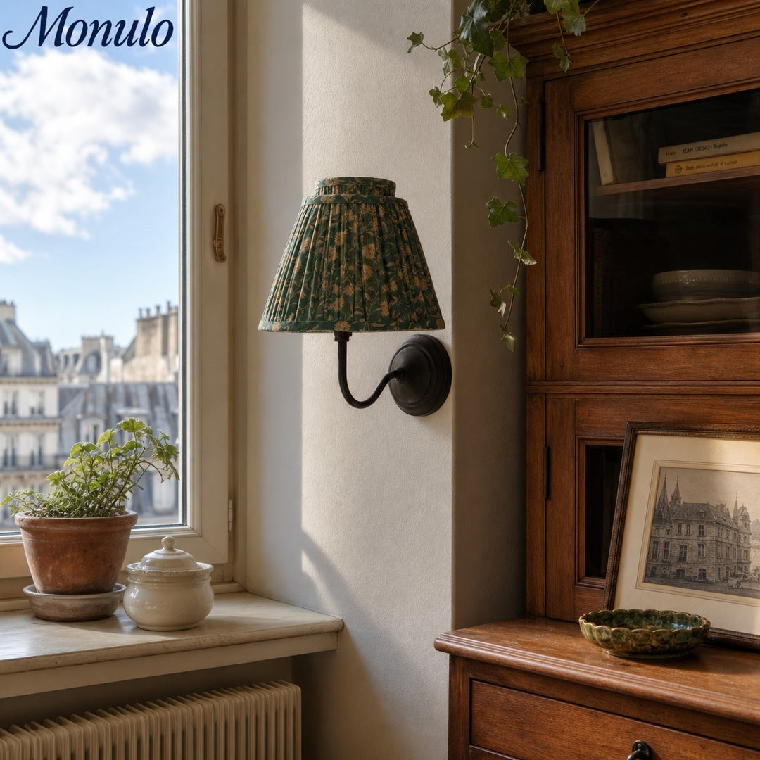 Applique murale contemporaine Solmire en tissu - Lampe murale en tissu et métal pour chambre et bureau