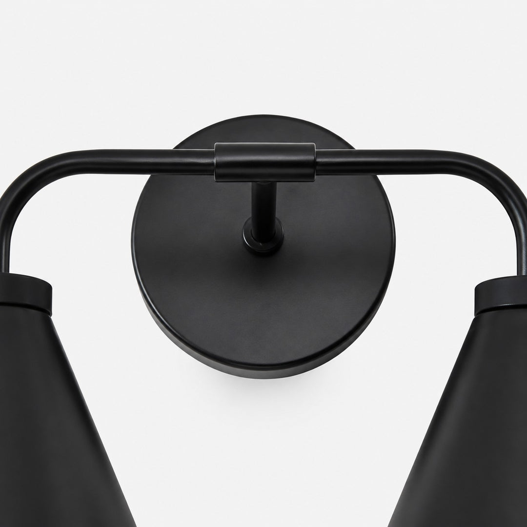 Conique Metall Kegelförmige Wandleuchte – Schwarzes oder Messing Kegelförmiges Retro-Design