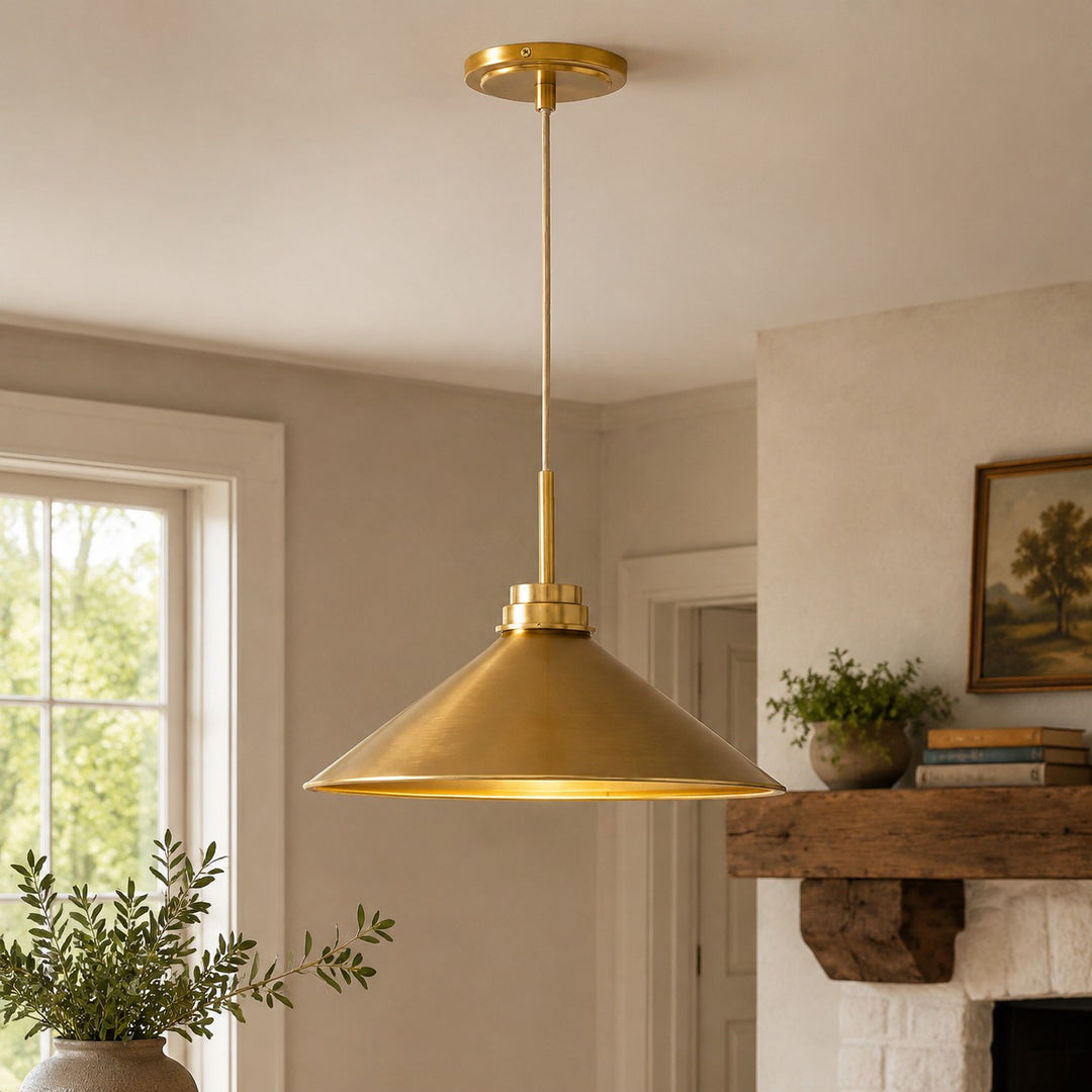Aurenza Modern Farmhouse Kegelförmige Pendelleuchte – Dimmbares Küchen- und Eingangsbeleuchtung