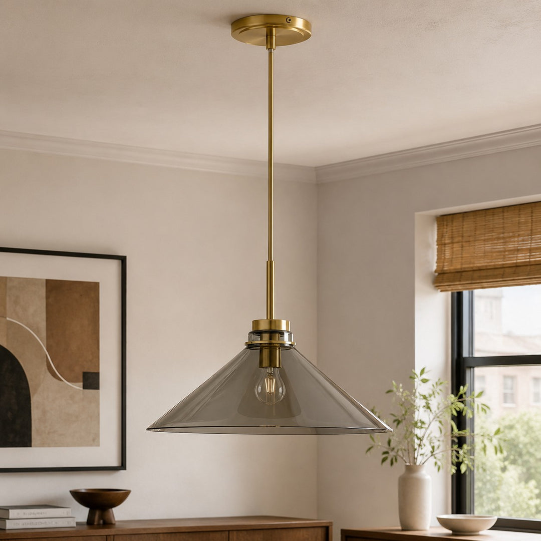 Aurenza Modern Farmhouse Kegelförmige Pendelleuchte – Dimmbares Küchen- und Eingangsbeleuchtung