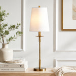 Bild in Gallery-Viewer laden, Rowan Leinen Bügeleisen Tischlampe - Elegante traditionelle Nachttischbeleuchtung