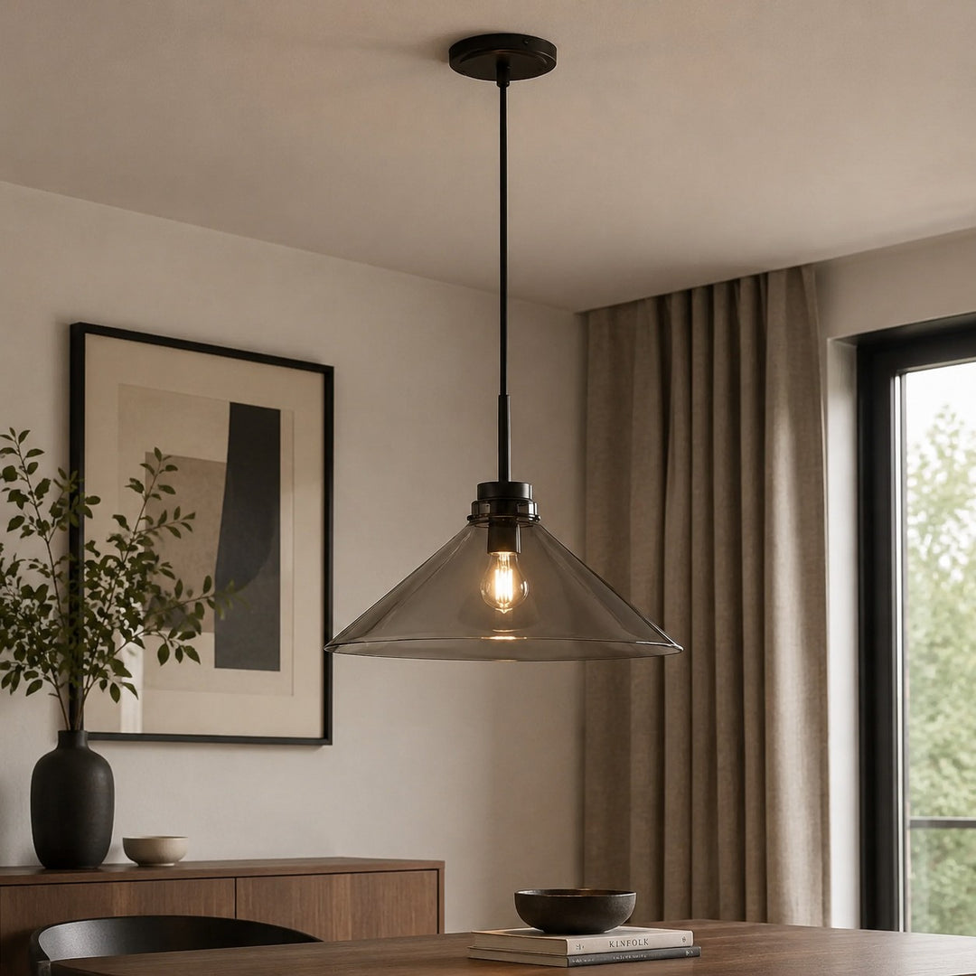 Aurenza Modern Farmhouse Kegelförmige Pendelleuchte – Dimmbares Küchen- und Eingangsbeleuchtung