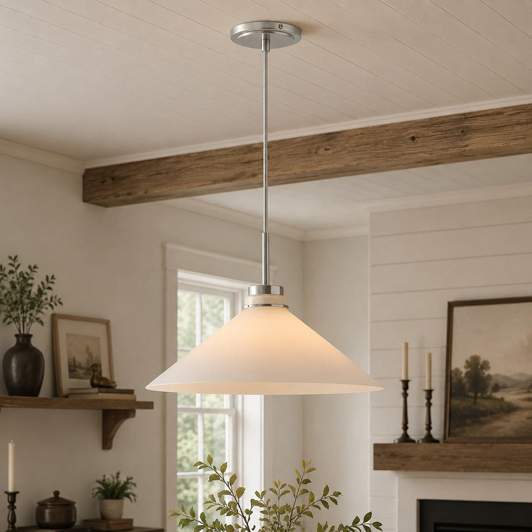 Aurenza Modern Farmhouse Kegelförmige Pendelleuchte – Dimmbares Küchen- und Eingangsbeleuchtung