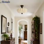 Load image into Gallery viewer, Cirren Durnic Flush Mount Ceiling Light - Cream Pleated French Vintage Fixture for Bedroom and Dining Room