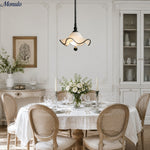 Load image into Gallery viewer, Javina Glass Pendant Light - French Vintage Ruffled Wave Shade for Bedroom and Dining Room