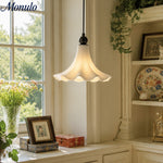 Load image into Gallery viewer, Eloria French Vintage Flower Pendant Light - Ceramic Metal Wood  Hanging Lamp for Bedroom and Entryway