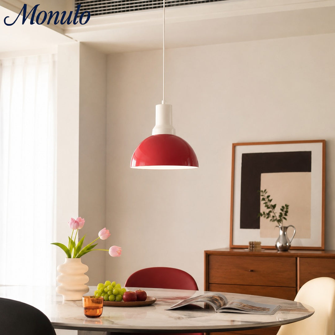 Ivoran Artistic Flower Bud Pendant Light - Metal Dome Minimalist Fixture for Bedroom and Hallway