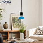 Load image into Gallery viewer, Javina Colorful Glass Pendant Light - Metal Nordic Minimalist Hanging Lamp for Bedroom and Dining Room