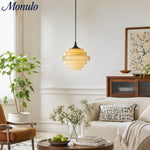 Load image into Gallery viewer, Cirren Gradient Glass Pendant Light - Retro Geometric Black Hanging Lamp for Living Room and Dining Room