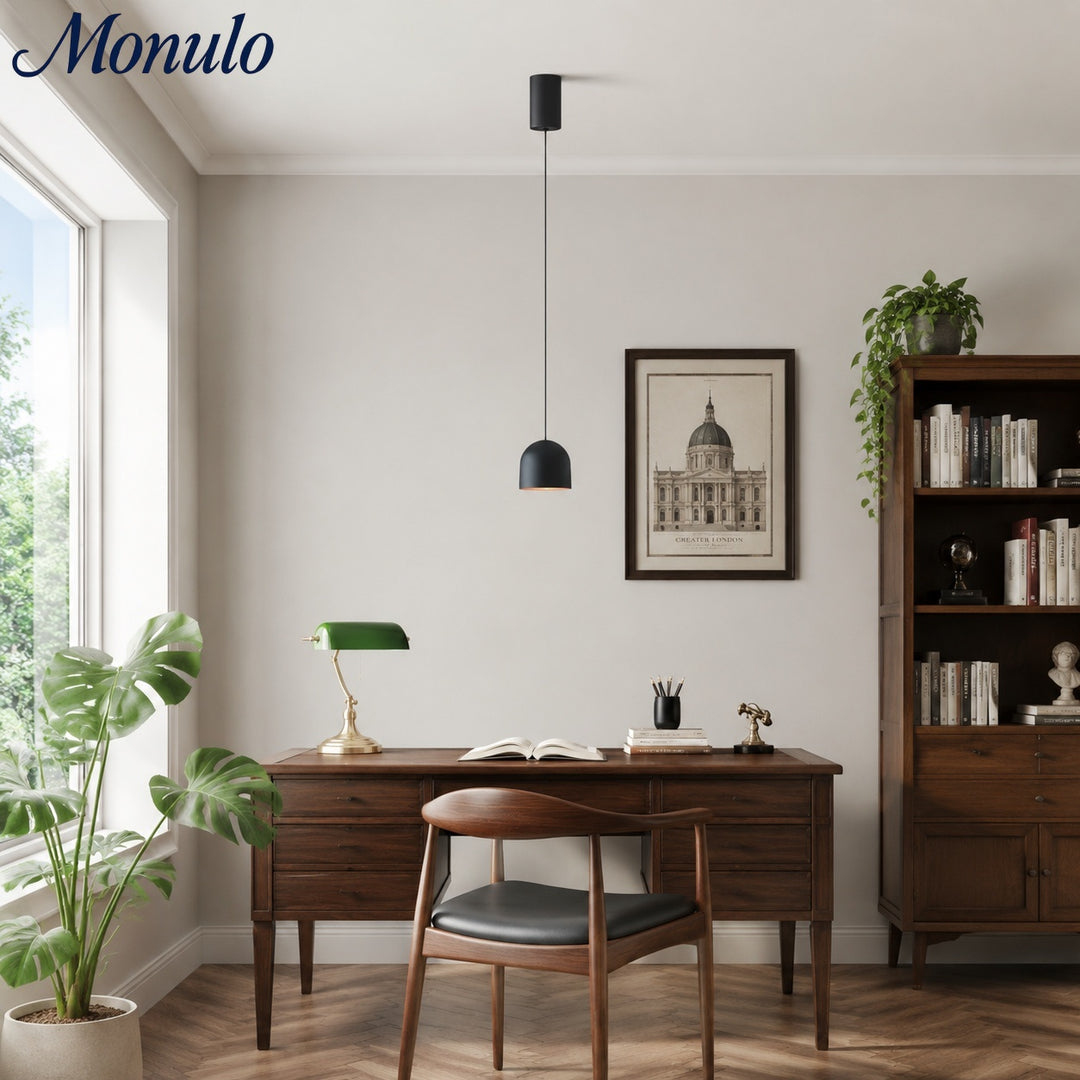 Ivoran Liftable Pendant Light - Aluminum Acrylic Slim Minimalist Lamp for Bedside and Desk