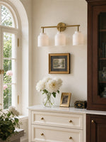 Load image into Gallery viewer, Hanton Modern 3-Light Wall Sconce – Milk Glass Fixture for Bathroom, Hallway, and Living Spaces
