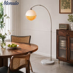 Load image into Gallery viewer, Afterglow Sunset Arc Floor Lamp - Metal Glass Vintage Curved Standing Lamp for Bedroom and Dining Room