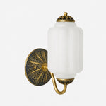 Load image into Gallery viewer, Eloise Vintage Scalloped Milk Glass Wall Sconce - Modern Accent Lighting for Bathroom and Bedroom