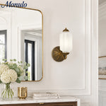 Load image into Gallery viewer, Eloise Vintage Scalloped Milk Glass Wall Sconce - Modern Accent Lighting for Bathroom and Bedroom
