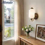 Load image into Gallery viewer, Eloise Vintage Scalloped Milk Glass Wall Sconce - Modern Accent Lighting for Bathroom and Bedroom