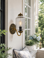 Load image into Gallery viewer, Eloise Vintage Scalloped Milk Glass Wall Sconce - Modern Accent Lighting for Bathroom and Bedroom