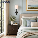 Load image into Gallery viewer, Rowan Classic Fabric Shade Wall Sconce Elegant Style - Bedroom Bedside Lighting