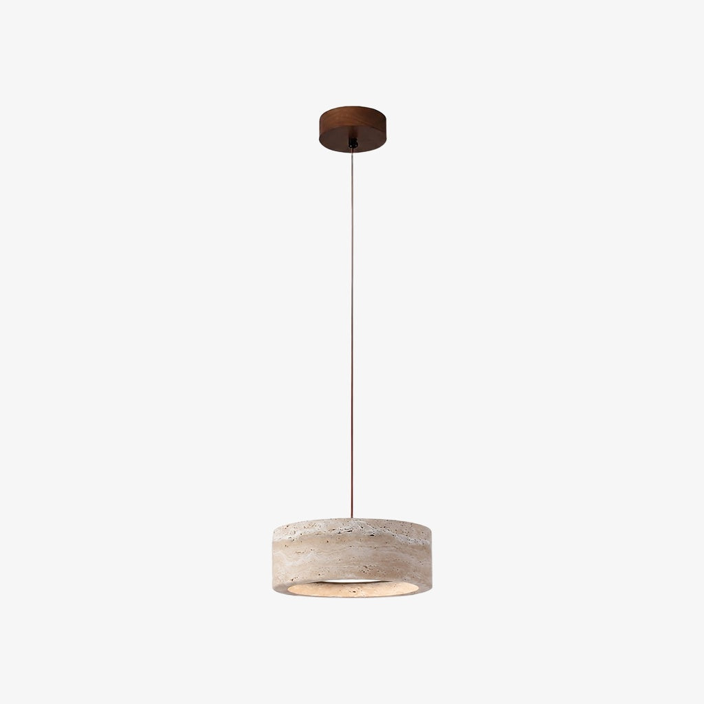 Kairis Travertine Natural Stone Pendant Light - Vintage Style Lighting for Dining and Living Spaces