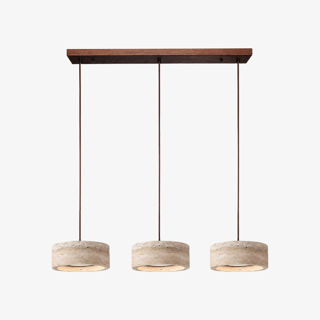 Kairis Travertine Natural Stone Pendant Light - Vintage Style Lighting for Dining and Living Spaces