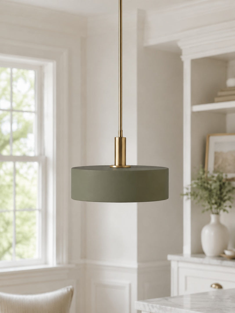 Cerova Contemporary Minimalist und Eleganter Anhänger – Elfenbein Porzellan Lampenschirm Licht für Kücheninsel & Schlafzimmer
