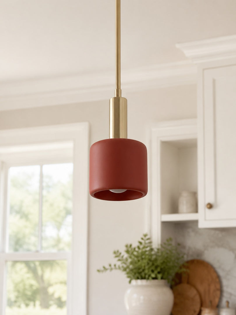 Cerova Contemporary Minimalist und Eleganter Anhänger – Elfenbein Porzellan Lampenschirm Licht für Kücheninsel & Schlafzimmer